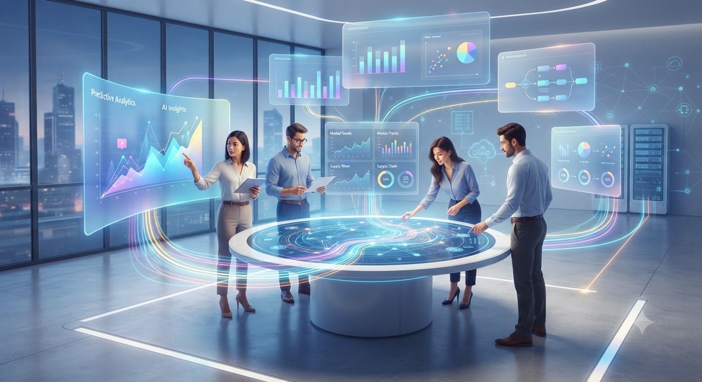 Call-to-action illustration for getting expert guidance on Microsoft Fabric versus Power BI